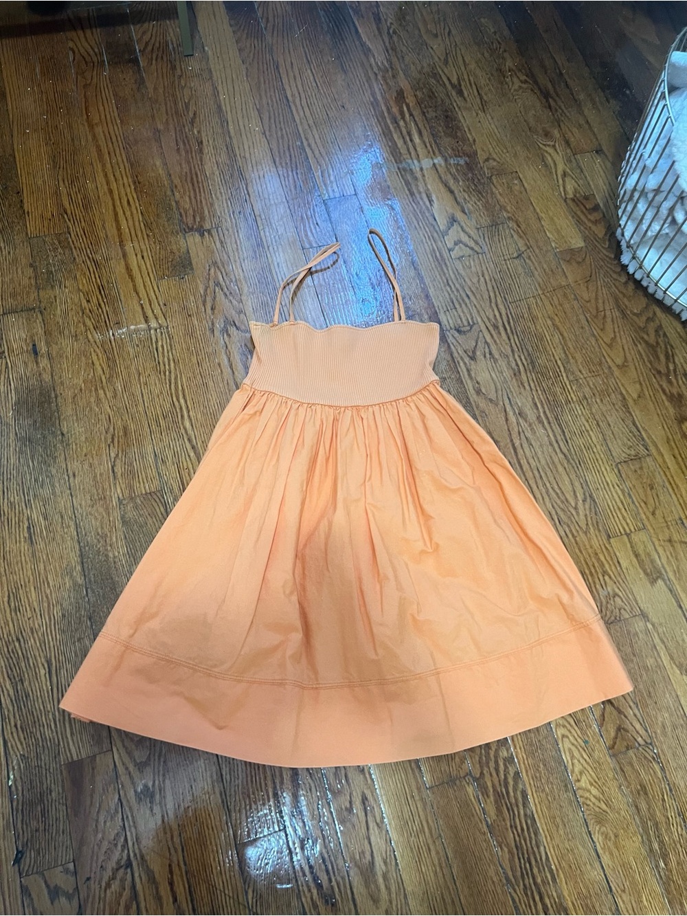 Zara Peach Spaghetti Strap Summer Dress